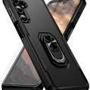 for Samsung Galaxy A16 5G Phone Case [15 FT Military Grade Drop Protection] with 2X Tempered Glass Screen Protector, Heavy-Duty Shockproof Magnetic Kickstand Case for Samsung Galaxy A16 5G (Black)