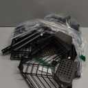 Corner Shower Caddy Tension Pole: 4 tier Adjustable Rustproof Bathroom Organizer Shelves - Bathtub Shampoo Rack 43.5-120 inch (Black)