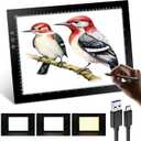XVV A4 Light Pad, Ultra-Thin Tracing Light Board with 3 Color Modes and 8 Levels of Brightness Adjustable Light up Box for Drawing, Diamond Art, Sketching, Tracing and Animation