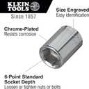 Klein Tools 65504 3/8-Inch Drive Socket Wrench Set, with 12-Point and 6-Point, and Spark Plug Sockets, 2 Extensions, Ratchet, Case, 12-Piece