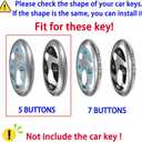 Soft Leather Car Key Fob Cover Compatible with Hyundai Tucson Kona Ioniq 5 6 Palisade 2025 2026 Grandeur GN7 Santa Fe Cruz Elantra N 2024 Durable Key Fob Case Key Holder Key Shell Case-A Black