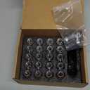 Chrome Lug Nuts M12x1.25 Open End Wheel Nuts,Taper Acorn Seat, Forged Locknut Racing Nut 20 Set 2 Pieces Total 22 Pieces and 1 Nut Socket Key (Silver M12 x P1.25)