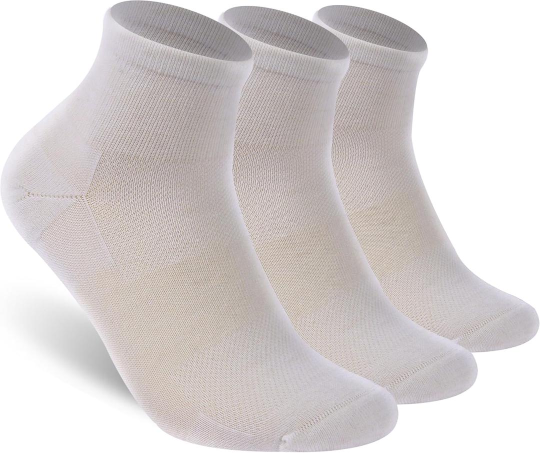 RTZAT Men 90% Merino Wool Ankle Business Casual Moisture Wicking Arch Support Everyday Lightweight Thin Wool Socks, Beige, X-Large