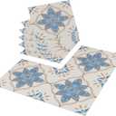 Peel and Stick Floor Tile: 10pcs11.81 * 11.81in self-Adhesive Floor Tile Sticker，Waterproof Vinyl Flooring for Bathroom/Kitchen/Bedroom/livingroom/Hallway(Blue)