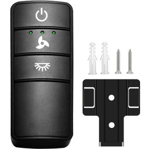 3 Speeds Ceiling Fan Remote Control for Hampton Bay, Works with Home Decorators Collection Hampton Bay, Replcement for TX028C-S, TX028C-L, Light Dimmer, 5 DIP Switches & Learn (Remote ONLY)