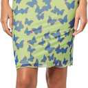 HUGO Women's Printed Mesh Bodycon Mini Dress (Large, Blue Butterfly)