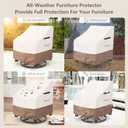 Patio Chair Covers Waterproof Heavy Duty Patio Furniture Covers, 33W x 35D x 36H Inches Swivel Outdoor Chair Cover 4 Pack (Beige)