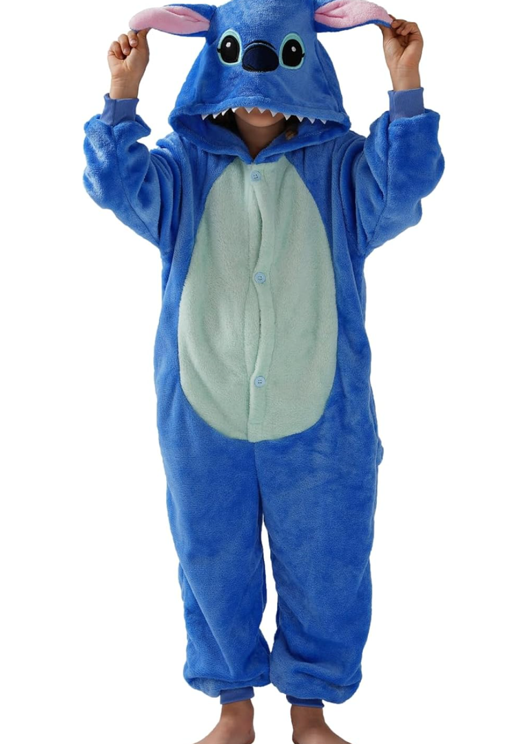 Unisex Children Animal Onesie Pajamas,Kids Flannel Halloween Cosplay Costume/Homewear/Sleepwear, Size 115-130