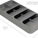 Joseph Joseph DrawerStore Compact Utensil Organizer For Kitchen Drawer Silverware, Flatware Tray, Grey