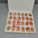 Winlyn Set of 24 Christmas Gingerbread Ornaments - Clay Figurine Gingerbread Family Dolls & Gingerman Hanging Tree Ornaments for Gift, Holiday Stocking Stuffers, Tree Wreath Mantel Decor