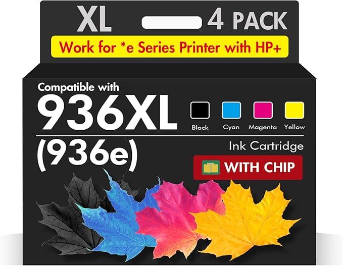 936XL 936 Ink Cartridges OfficeJet Pro 9125e 9135e 9730e 9125 9135 9730 e Ink Compatible with Hp 936e 936 Ink OfficeJet Pro 9135e 9125e 9730e 9125 9135 9730 9110 9130 9120 9122 9128 Printers