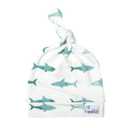 Baby Beanie Hat Top Knot Stretchy Soft"Pacific" by Copper Pearl (0-6 Months)