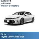 in-Channel Rain Guards for Toyota Camry 2025 2026 Side Windows Visors Vent Deflectors Shades 4Pcs LE SE XLE XSE
