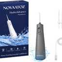 HydroAdvance Cordless Water Flosser for Teeth & Gums | Rechargeable Portable Oral Irrigator for Braces & Travel | Pulse Cleaning with 2 Flossing Tips | Waterproof Dental Care Device (Gray)