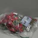 50 PCS Fake Red Roses, Artificial Red Flowers Bulk Realistic Silk Faux Rose with Stems for Wedding Decoration Anniversary Bridal Bouquet DIY Floral Arrangement Romantic Home Decor Gifts