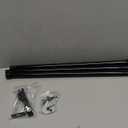 Small Curtain Rods for Windows 30" to 45" 5/8 Inch Standard Decorative Black Curtain Rod with Brackets Easy to Install for Bedroom Living room Kitchen (30",45")