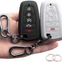 TANDRIVE Key Fob Cover for 2026 2025-2017 Ford F150 F250 F350 F450 F550 F650 F750, 5 Button, Silicone, 2-Pack