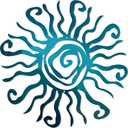 Wacky Sun Metal Wall Art Indoor/Outdoor Decor - 18" Teal Rust Proof Wall Sculpture - Made in USA - Ideal for Bedroom, Garden, Home, Patio and Farmhouse