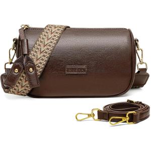 GEMIU Crossbody Purse for Women, Shoulder Bag with 2 Removable Strap, Cell Phone Small Handbags, Vegan Leather Purse with Zip