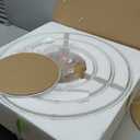 Doraimi Lighting 3 Tier White Drum Fabric Semi Flush Mount Light Modern Farmhouse Decor 7 Light 24 Inch Black Finish for Kitchen Living Room Dining Room Corridor Hallway