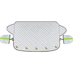 Car Windshield Snow Ice Cover, Magnetic Windshield Cover for Ice and Snow with Side Mirror and 5 Layers Protection, Windshield Sun Shade Foldable or Most Standard Cars, SUV
