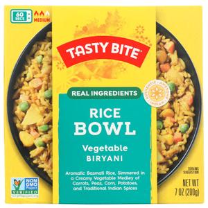 Tasty Bite Vegetable Biryani Rice Bowl, Mild, Vegetarian Friendly, Kosher, Non-GMO, 7 Ounce (Pack of 6) (EXP 03/10/27)