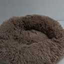 Hoewina Dog & Cat Bed for Indoor Cats, 20in Calming Donut Bed for Puppy and Kitten, Washable Round Fluffy Pet Bed for Small Medium Dogs and Cats (Camel)