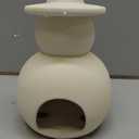 Christmas Decorations - Handmade Terracotta Snowman Figurines - 1 Pack White Clay Winter Decor Holiday Rustic Unique Decor for Home Table Room Farmhouse Indoor Outdoor-ONLY Size S