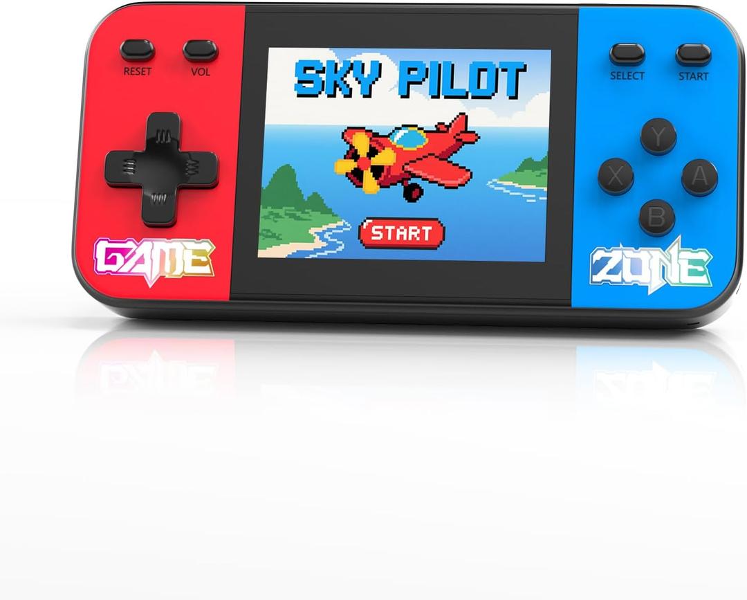 Handheld Game Console with 3.0 Inch LCD Screen, 240 Retro Classic Games, Rechargeable Battery Portable Mini Arcade - Electronic Travel Gift for Boys and Girls (Over 3-Years-Old)