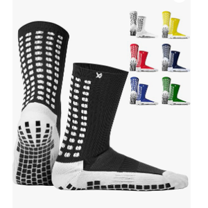 LUX Anti Slip Soccer Socks - Non Slip Sports Grip Pads Socks - Football, Soccer, Basketball