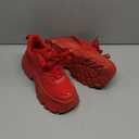 LUCKY STEP Women's Rhinestone Chunky Sneakers Breathable Lace-Up Platform Walking Sneakers Fashion Casual Dad Shoes (9)