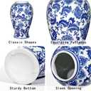 Blue and White Vase, Ceramic Vase for Home Decor 9.2" Chinoiserie Vases for Flowers Blue and White Porcelain Flower Vases for Living Room, Bathroom, Dinner Table Centerpieces