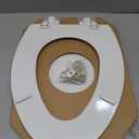 Mayfair Linden Slow Close Toilet Seat, Non Slip Heavy Duty Wood, Easy Install, Elongated, White
