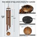66" Extra Large Wind Chimes for Outside with Tree of Life Wind Catcher