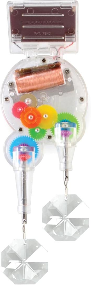 Kikkerland Solar Powered Rainbow Maker  Prism Suncatcher, Fun Home Window Decor  Unique Gift for Christmas & Birthdays  Double Crystal