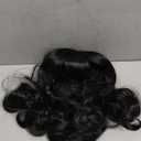 Black Short Bob Wig with Bangs for Women Synthetic Curly Natural Hair Wigs for Costume Cosplay Daily Use (Black)