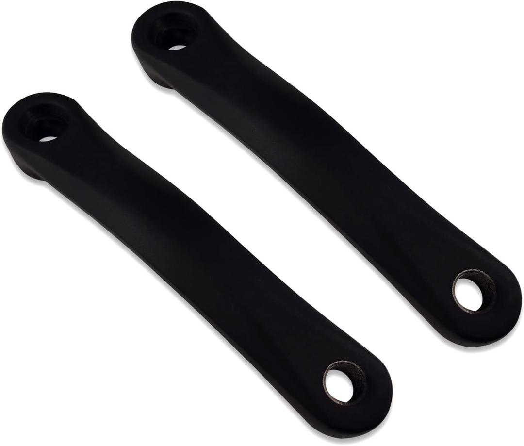 1 Pair Bike Crank Arm, Left Single Chain Crank Arm Horizontal Square Bicycle Crank Arm Durable Hole Square Hole for Electric Bicycle Folding Bicycle (Black)
