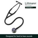 3M Littmann Cardiology IV Diagnostic Stethoscope, 6165, More Than 2X as Loud, Weighs Less, Stainless Steel Rainbow-Finish Chestpiece, 27" Black Tube, Stem, and Headset