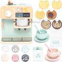 UMU Wooden Toy Coffee Maker for Kids  Pretend Play Kitchen Accessory for Toddlers  Role Play Espresso Machine Set  Montessori Toy for Ages 3 4 5 6