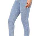 AMPOSH Women's Maternity Skinny Jeans Mid-Rise Stretchy Denim Pants for Pregnancy and Postpartum (Blue) S