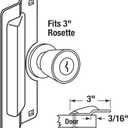 Prime-Line U 9500 Latch Guard Plate Cover – Protect Against Forced Entry, Easy to Install on Out-Swinging Doors – Gray (Single Pack)