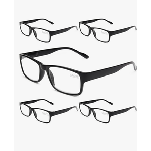 Gaoye Professional Reading Glasses for All Day - Computer Readers with Blue Light Protection - Value Pack, 6 Pack, +1.0