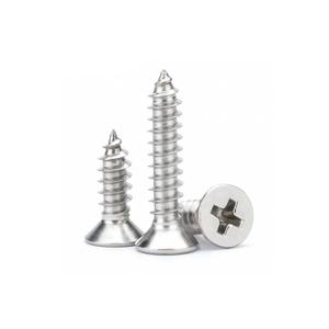 #4 x 1/4" (100 Pack) Flat Head Phillips Drive Screws Sheet Metal Self-Tapping Screws, 304 Stainless Steel Screw