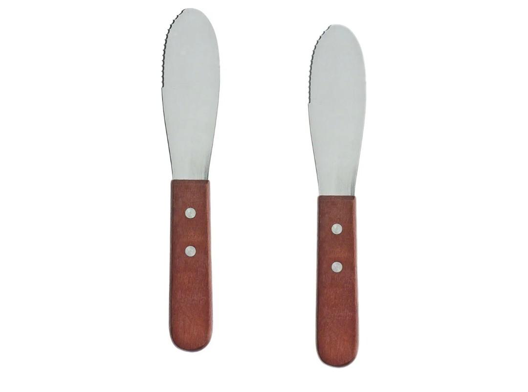 Stainless Steel Butter Spreader Knife with Wooden Handle