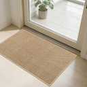 SMILOOL Front Door Mat Indoor Entrance, 20" x 32" Non-Slip Inside Door Mats for Entryway, Dirt Resistant and Absorbent Washable Doormat, Low Profile Entry Way Doormats, Floor Mats for House, Beige