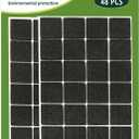 Felt Furniture Pads for Hardwood Floors 48 PCS, Furniture Pads, Floor Protectors for Hardwood Floors, Felt Pads for Furniture, Square, Black