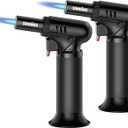 Sondiko Butane Torch with Fuel Gauge S907 2 Pack, Refillable Soldering Torch Lighter with Adjustable Flame for Welding, Resin Art, Industrial(Butane Gas Not Included)