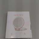 WEILY Magnifying Mirror with Light, 10X/1X Magnification Double-Sided Travel Makeup Mirror, with 3 Color Lights, Touch Control, Rechargeable Portable Mirrors for Bedroom, Bathroom (Pink)