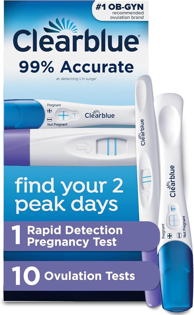Clearblue Ovulation Complete Starter Kit, 10 Ovulation Tests and 1 Pregnancy Test (11 Piece Set)