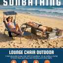 KingCamp Lounge Chair with face Hole & Canopy Shade, 400LBS Folding Portable Tanning Chair with face Hole, Adjustable 5-Position Foldable Beach Sun Tanning Chair for Outside Beach Patio Outdoor Pool